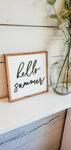 Hello Summer Wood Sign