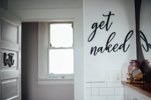 Get Naked Bathroom Sign