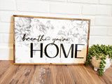 Breathe Wood Sign