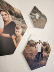 Hexagon Printed Wood Photos