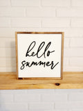 Hello Summer Wood Sign