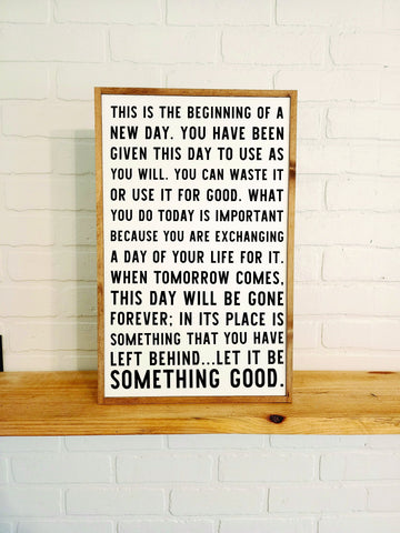 Inspirational Wood Sign