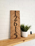 Herringbone Address Sign