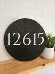 Round Address Sign